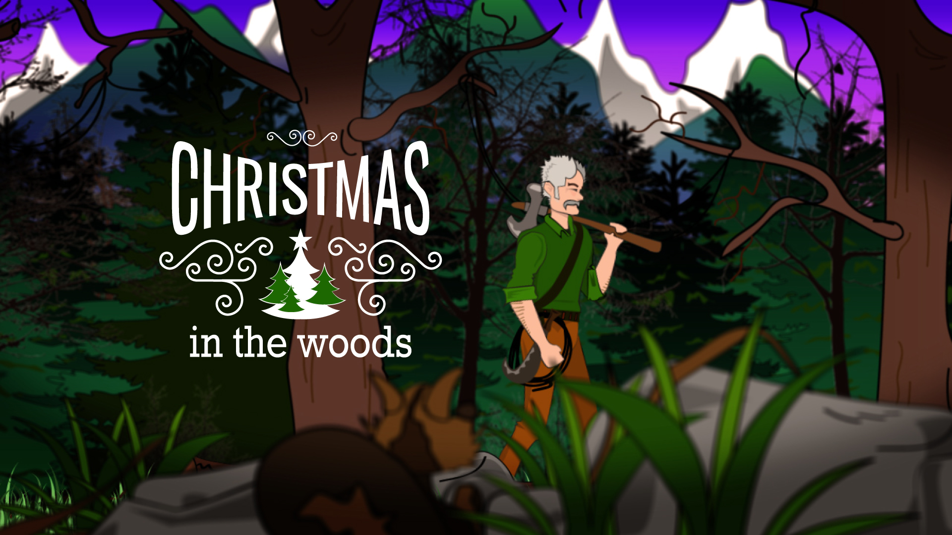 Cartoon 2D “Christmass in the wood”
